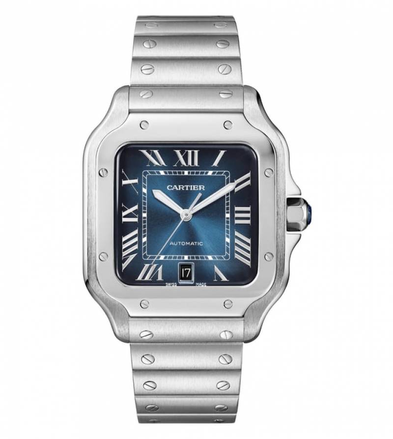Cartiie r Santos Automatic silver blue