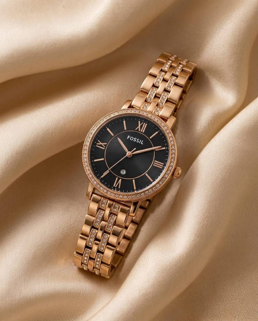 Fossii l Jacqueline Rose Gold Black