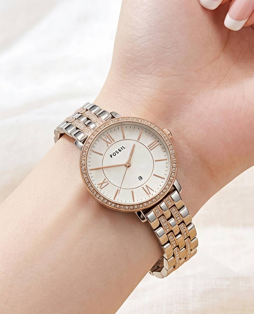Fossii l Jacqueline 2Ton Rose Gold White
