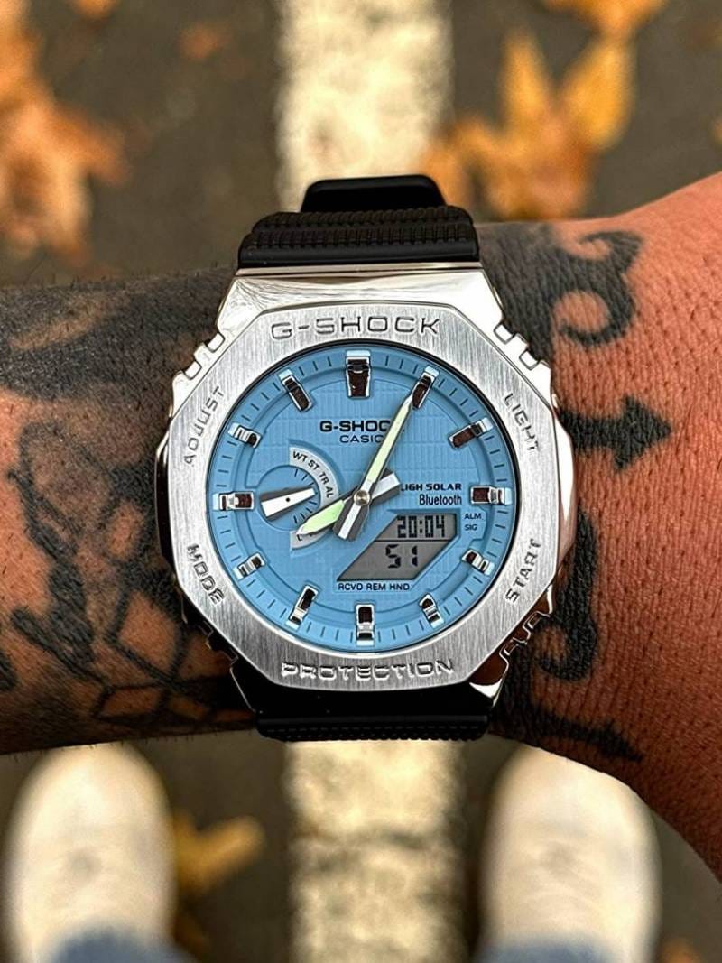 Alternative view of Casio g-shock gm2100 black sky blue