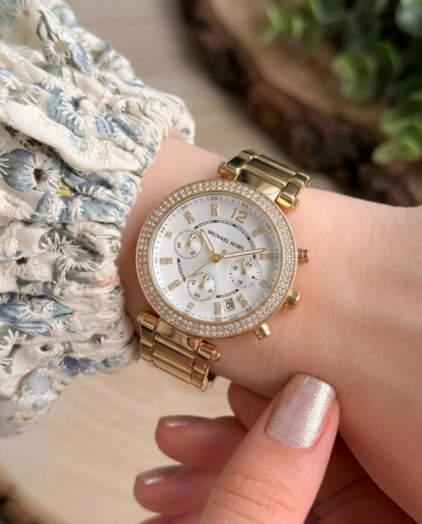 Michael l Kors Parker Gold-White