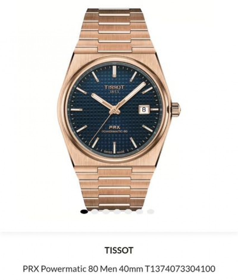 Tisot Prx Powermatic 80 40mm Rose Gold Authentic Store Quality