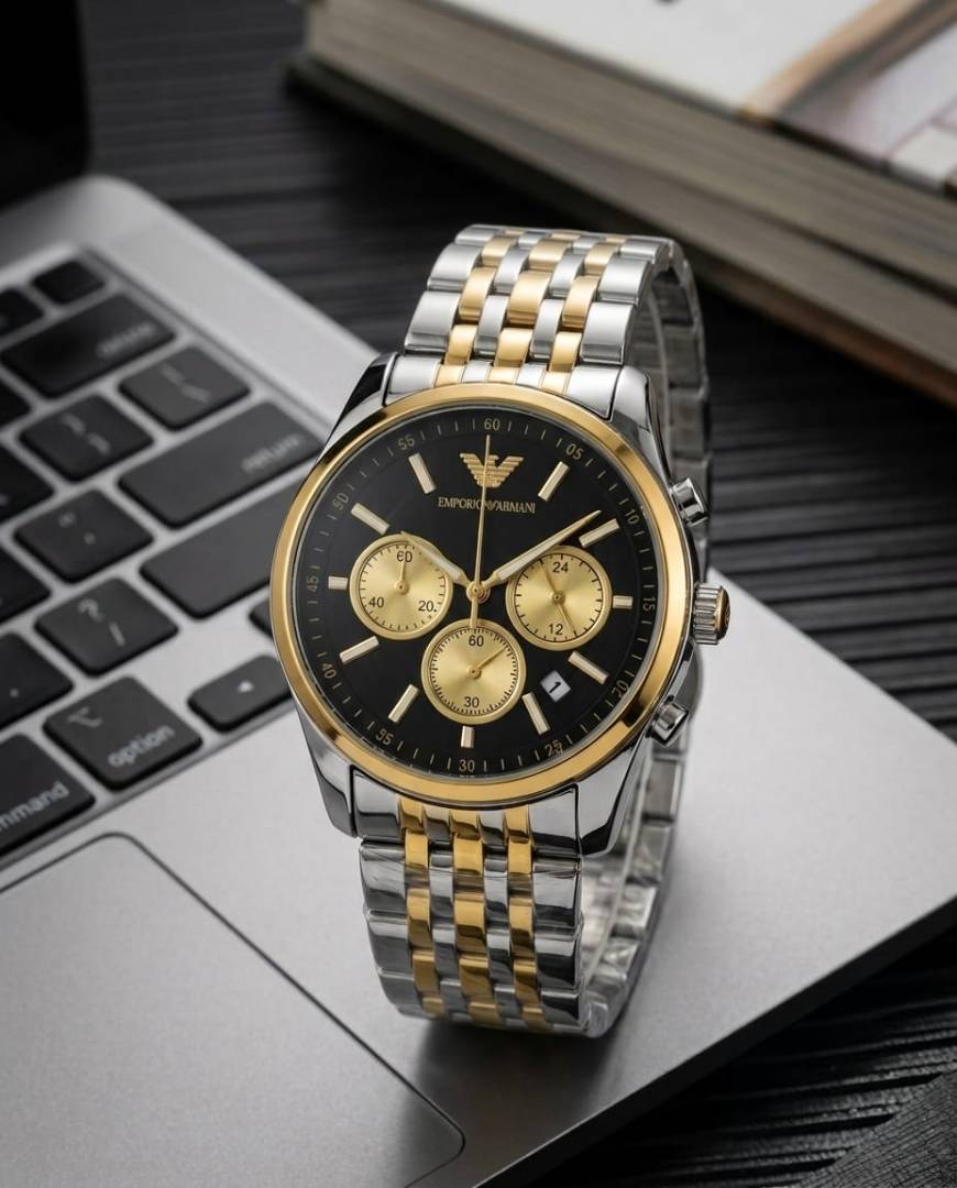 Emporio Armaan i AR11581 Chronograph 2Ton-Gold-Black