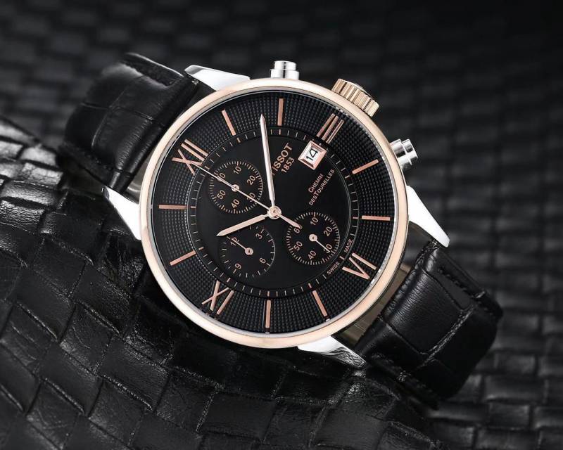 Tissoo t 1853 Chemin Black-Copper-Black