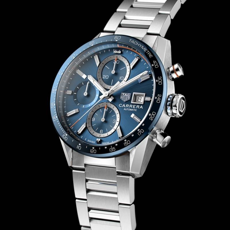 Tag Heuee r carrera caliber 17 japan silver blue