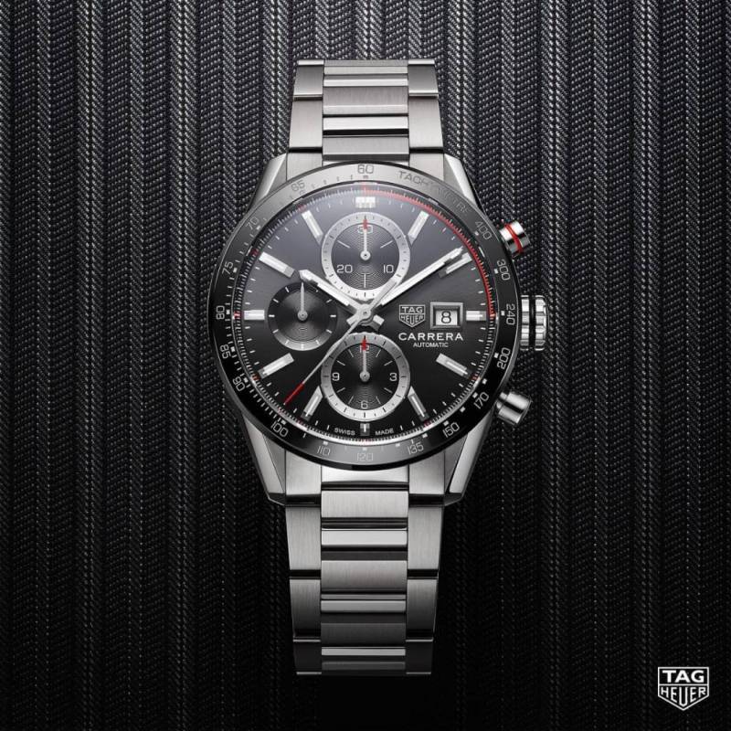 Tag Heuee r carrera caliber 17 japan silver Black