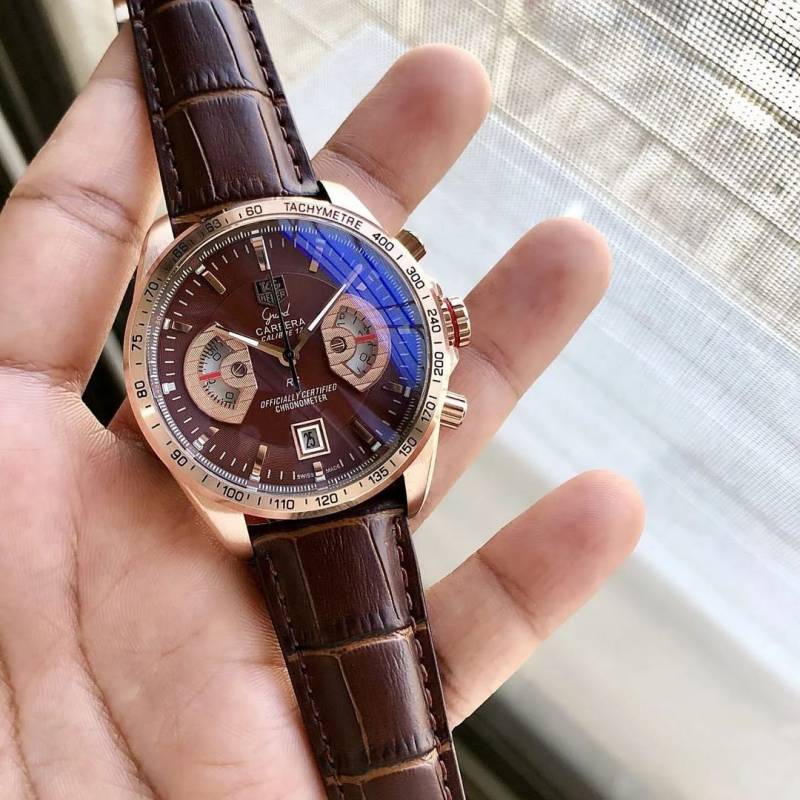 Tag Heuee r carrera calibre 17 brown and brown