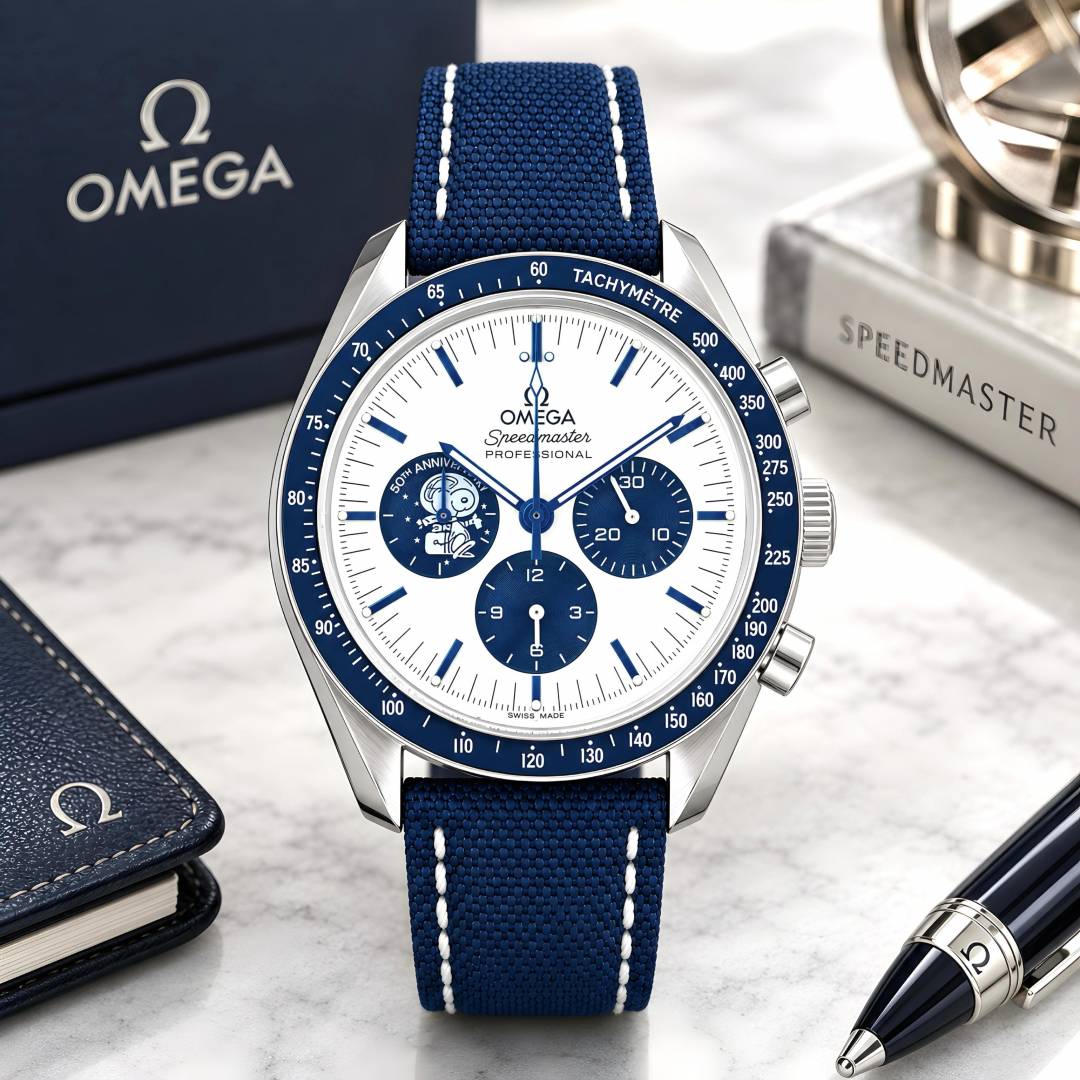 Omegg a speedmaster Snoopy 50Th Anniversary