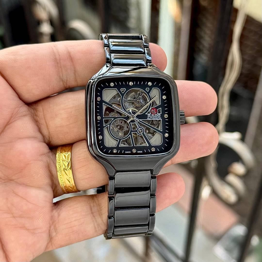 Radd o True Square Open Heart Automatic Silver