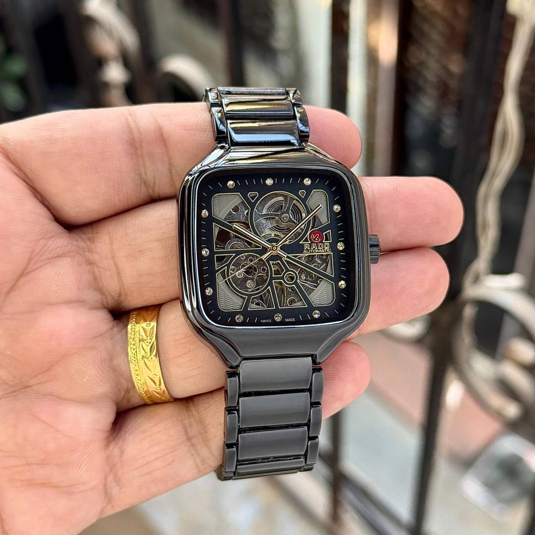 Radd o True Square Open Heart Automatic Gold