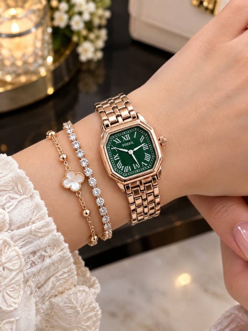 Fossiil Women Harlow Rosegold Green