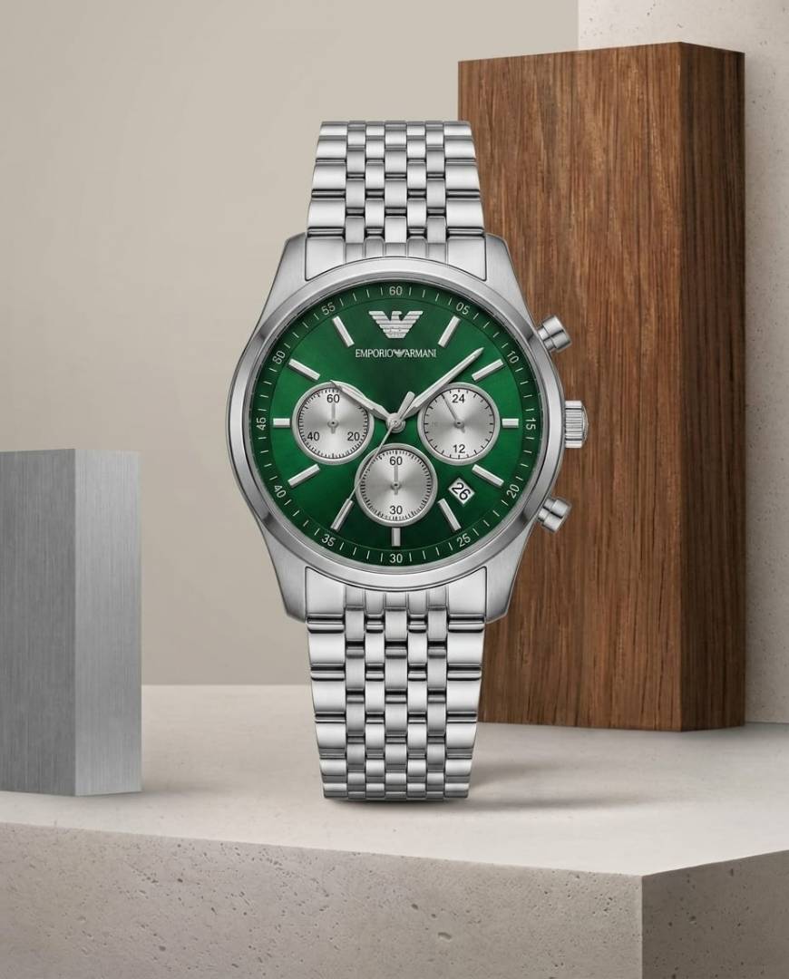 Emporio Armaan i AR11581 Chronograph Silver-Green