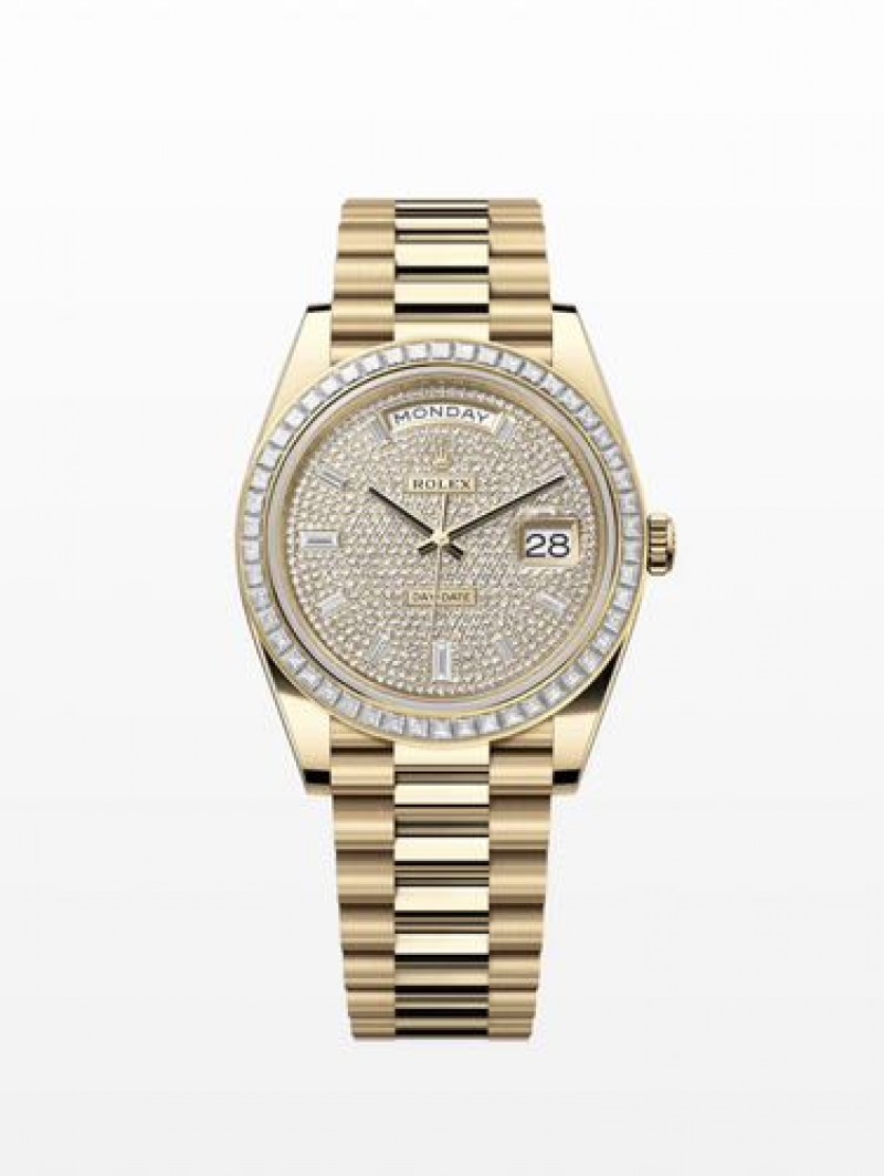 Rollex Day Date Gold Diamond Dial