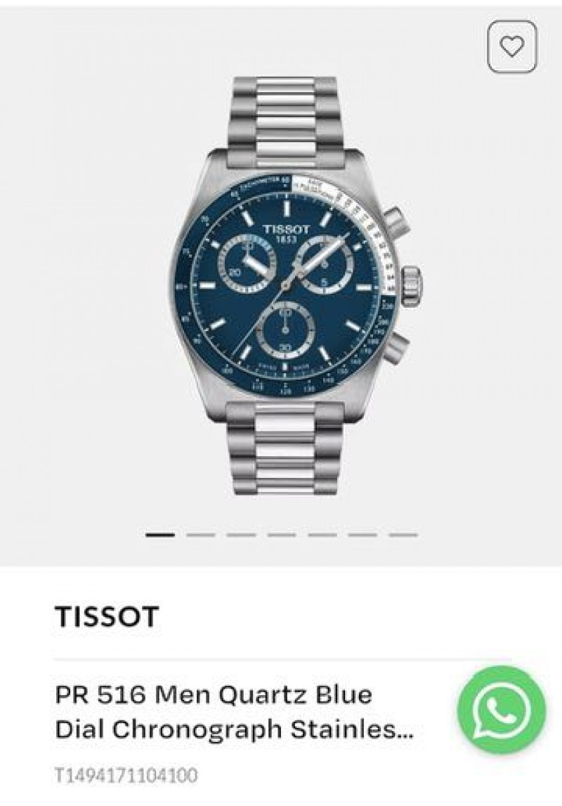Tisot PR516 Silver Blue Authentic Store Quality