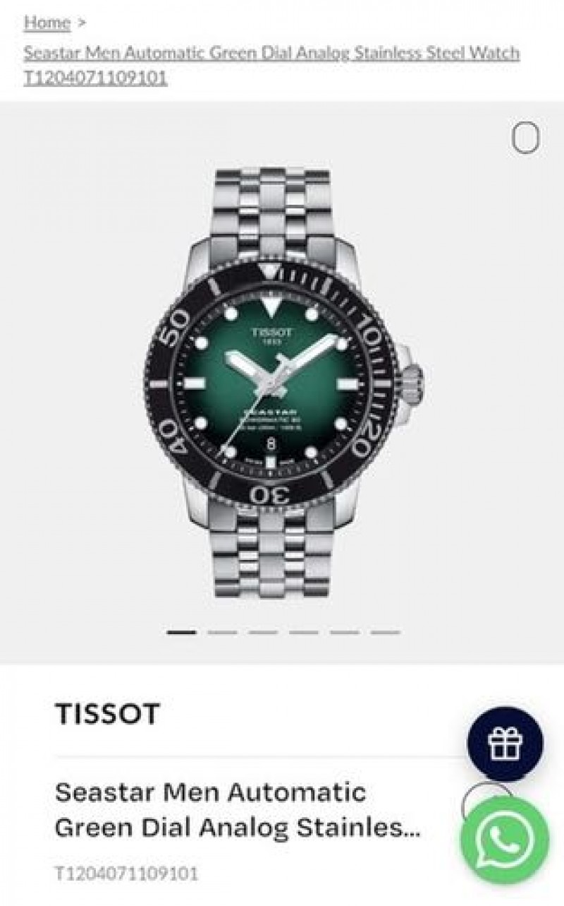 Tisot Seastar Green Dial Powermatic 44mm Authentic Store Quality