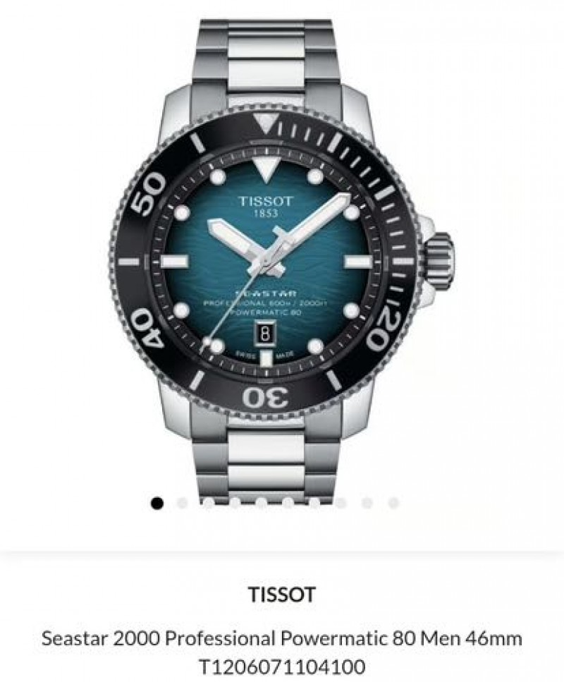 Tisot Seastar 2000 Powermatic 46mm Authentic Store Quality
