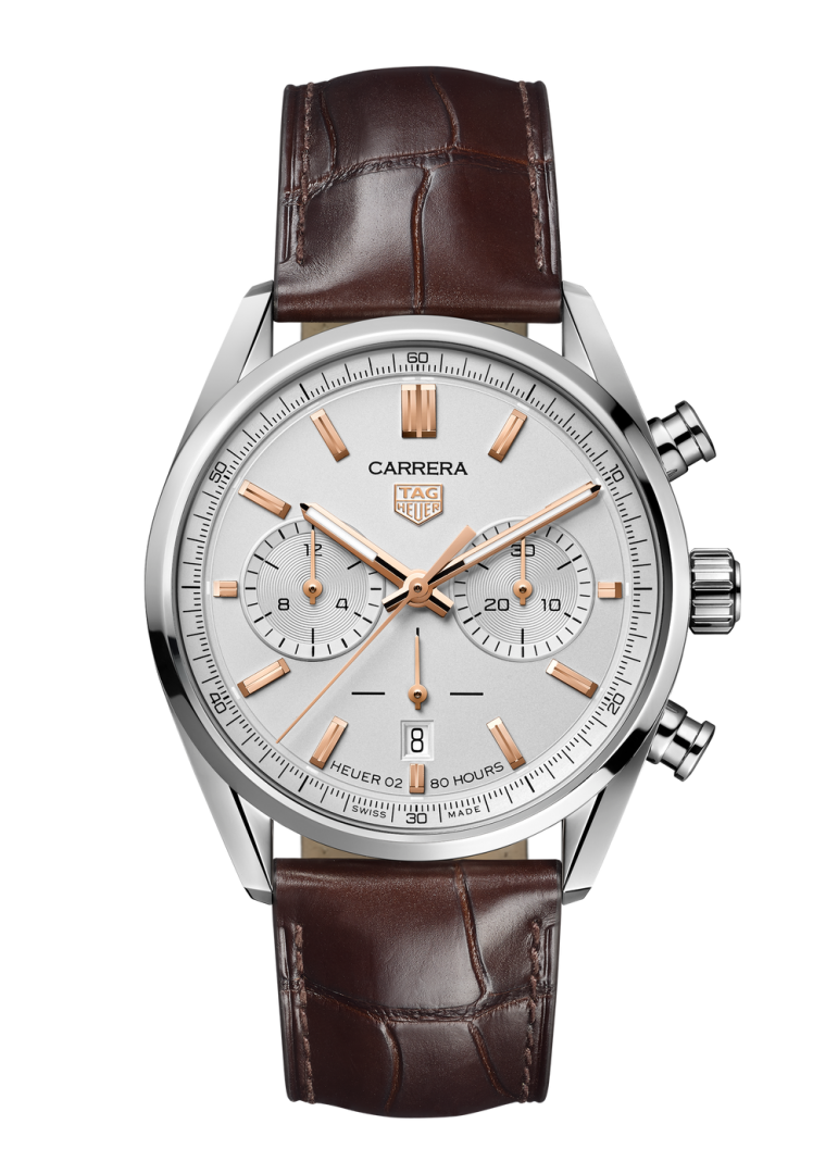 TAG Heuuer Carrera Chronograph brown and white