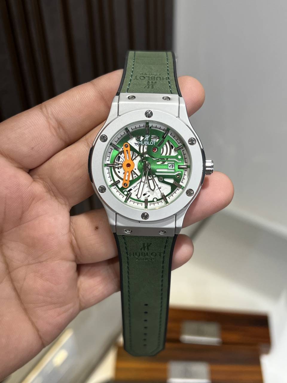 HUBLOT BIG BANG PREMIUM LEATHER WATCH