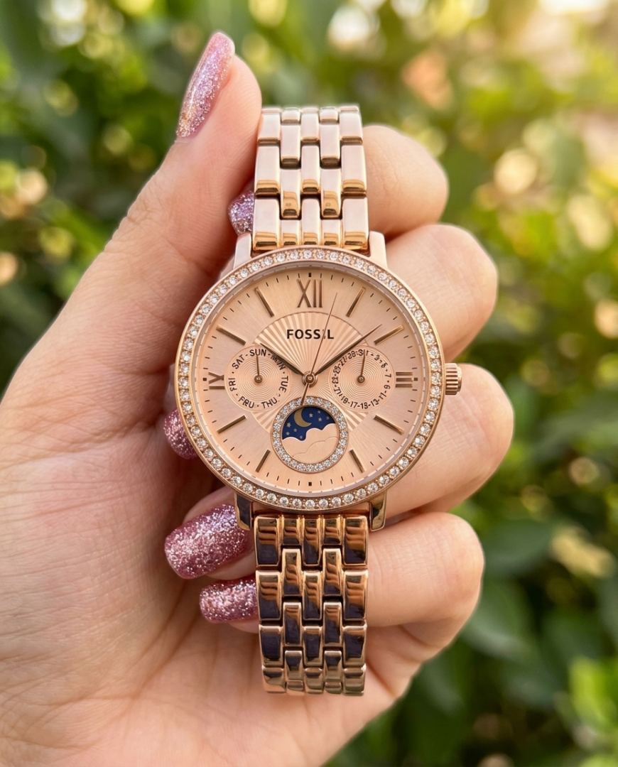 Fossii l Es3121 Jacqueline Sun Moon Copper-Pink
