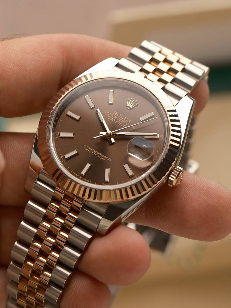 Rolee x Oyster Perpetual Date Just 2Ton-Copper-Brown