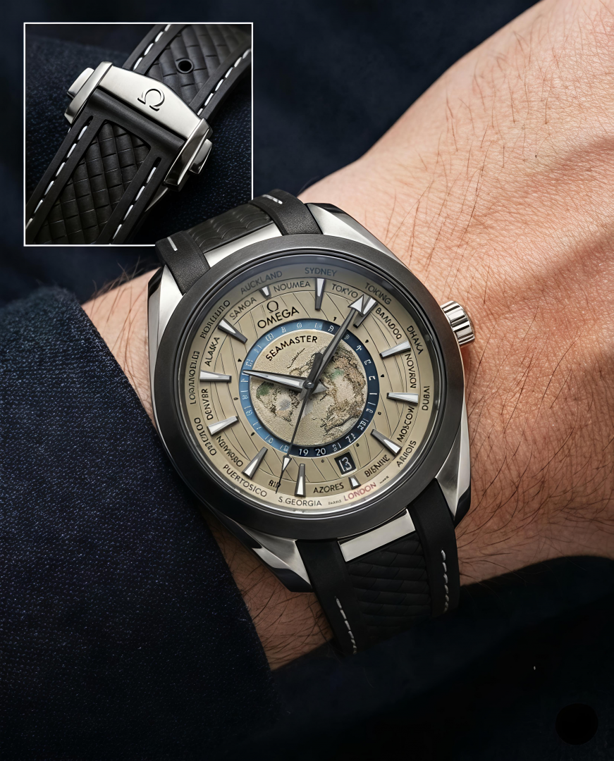 Omegg a Seamaster Aqua Terra 150M Quartz World Map