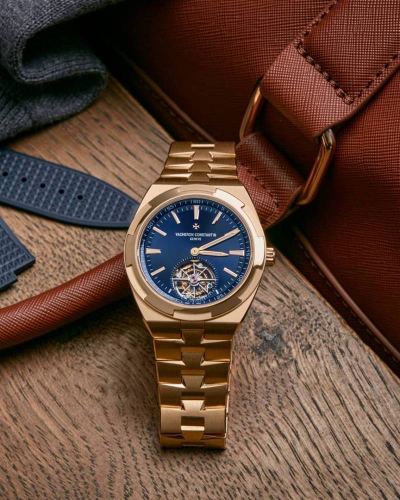 Vachero on Constantin Overseas Tourbillon copper blue