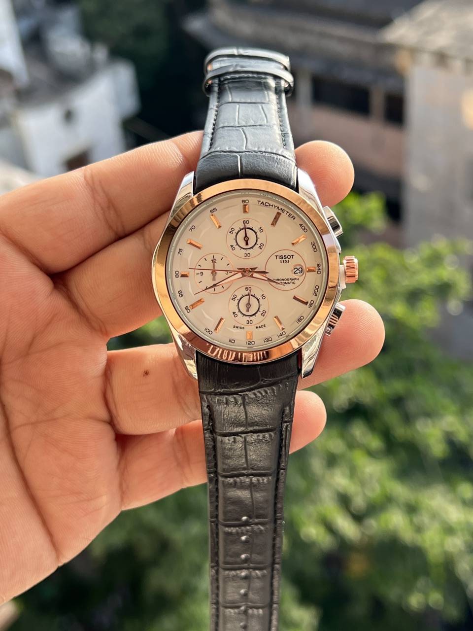 TISOT 1853 LEATHER BELT ALL CHRONO WORKING PREMIUM WATCH