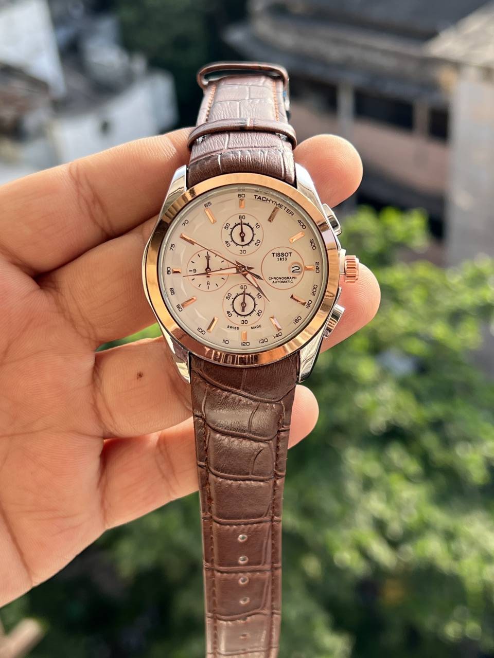 TISOT 1853 LEATHER BELT ALL CHRONO WORKING PREMIUM WATCH