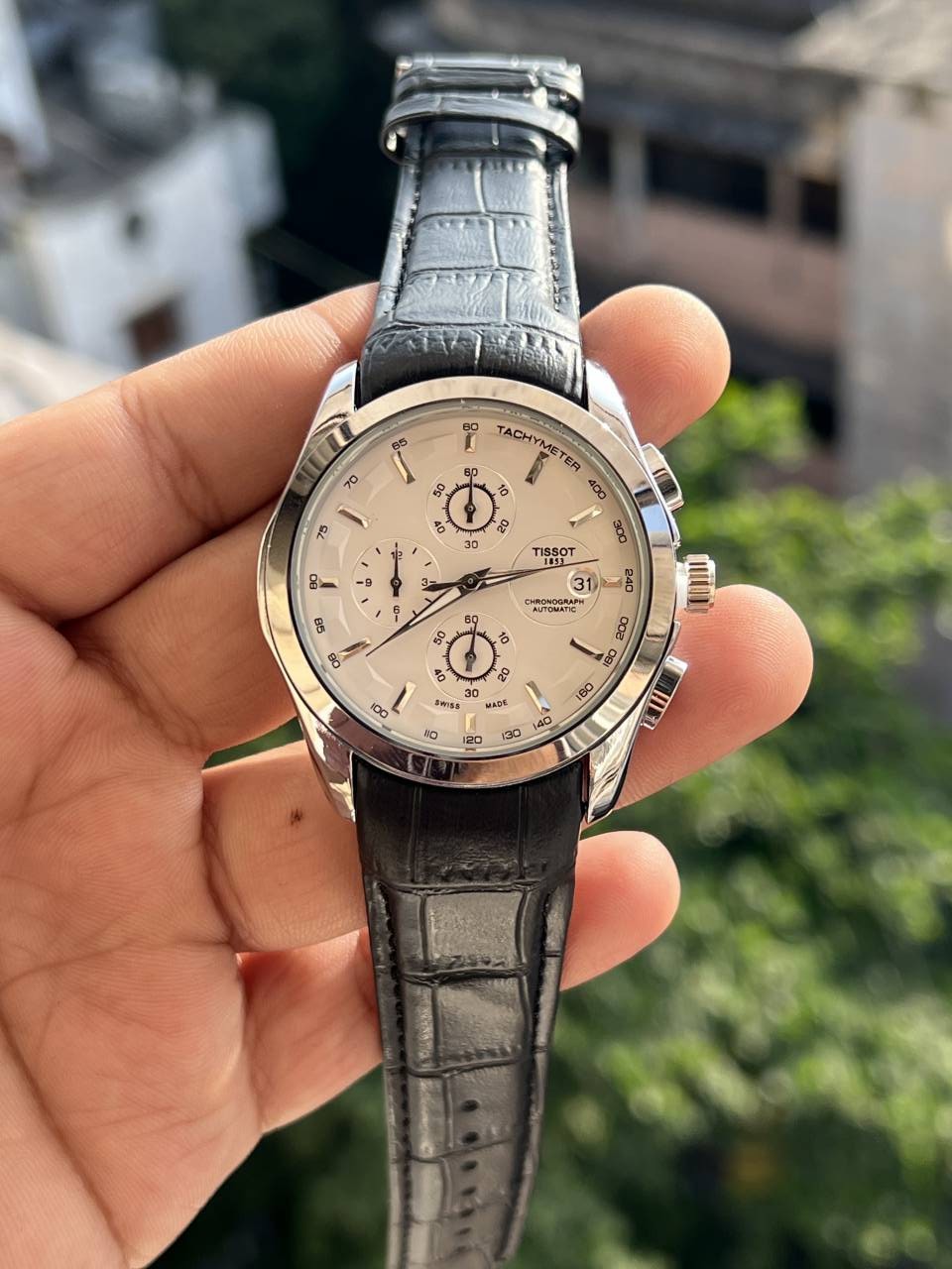 TISOT 1853 LEATHER BELT ALL CHRONO WORKING PREMIUM WATCH