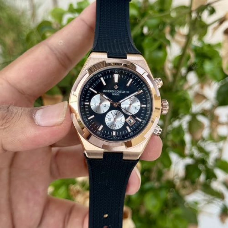 Vacheron Constentin Chronograph Black Rose Gold Automatic