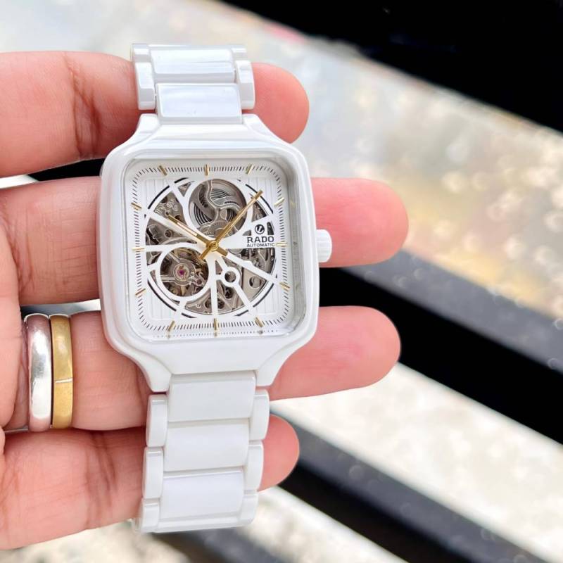 Radd o True Square Automatic Ceramic White Gold line