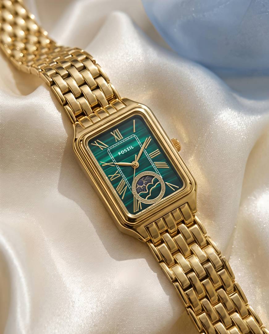 Fossii l Raquel Sun Moon Gold Green