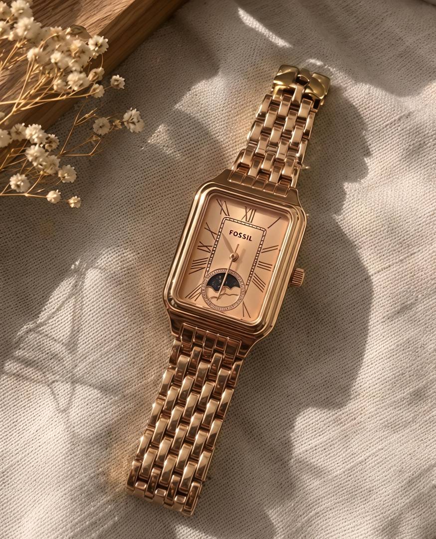 Fossii l Raquel Sun Moon Rose-Gold Pink