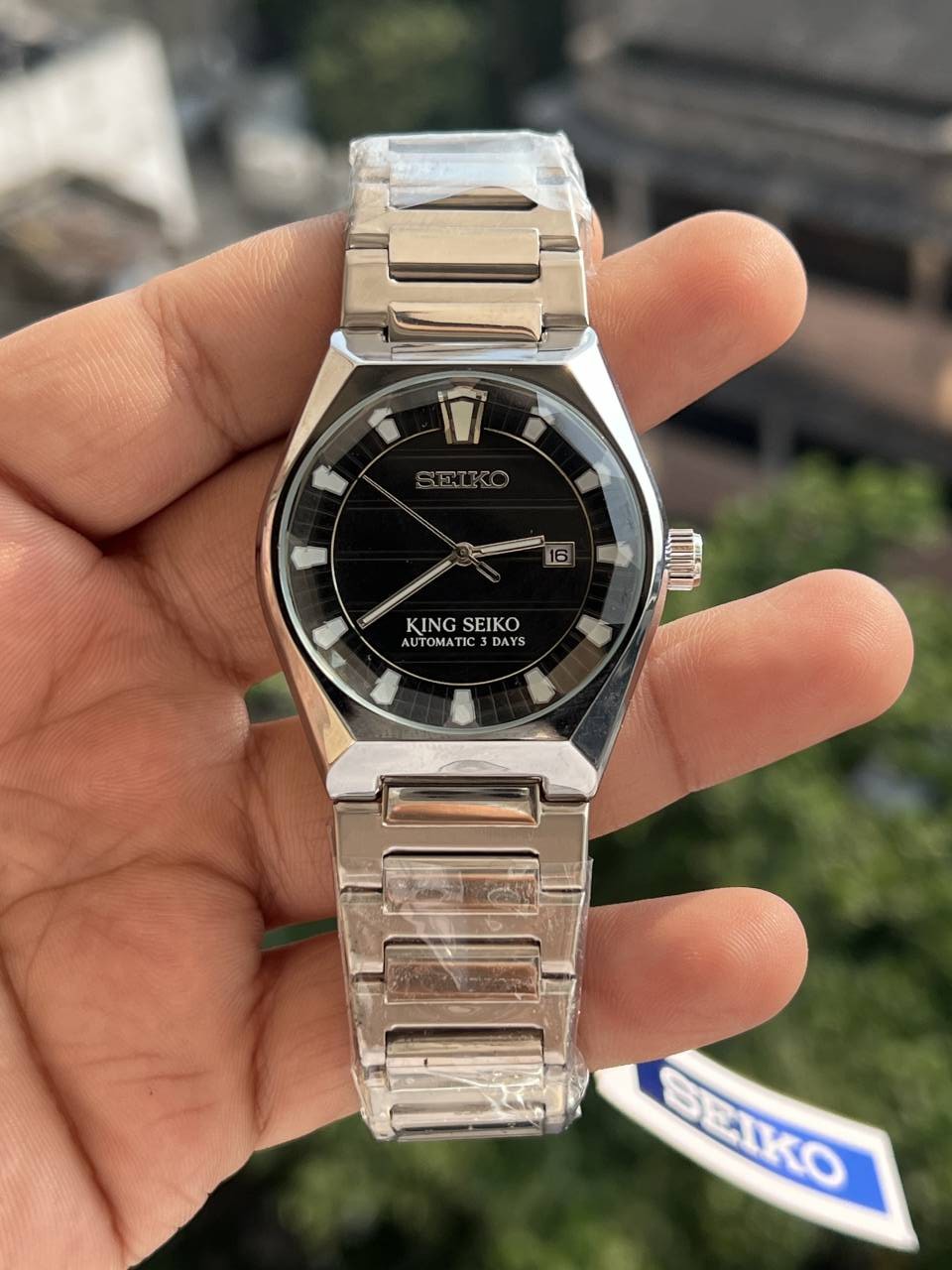 SEIKO KING BLACK DIAL SWIFT MOVEMENT BACK OPEN PREMIUM QUALITY