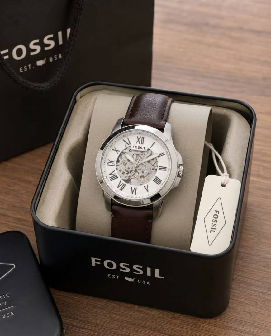 Fossii l Grant Automatic brown silver white