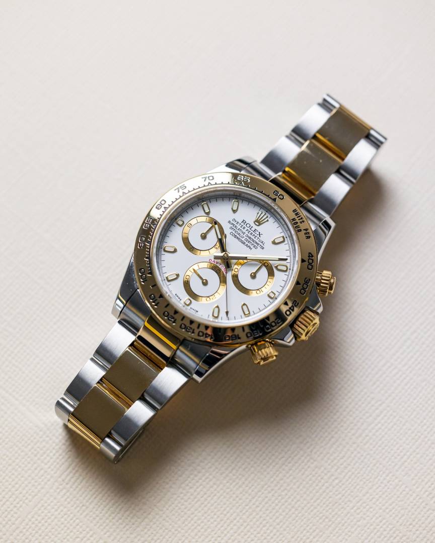 Rolee x Oyster Perpetual Daytona Chosmograph 2Ton-Gold-White