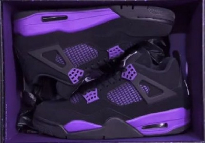 jordan 4s purple and black