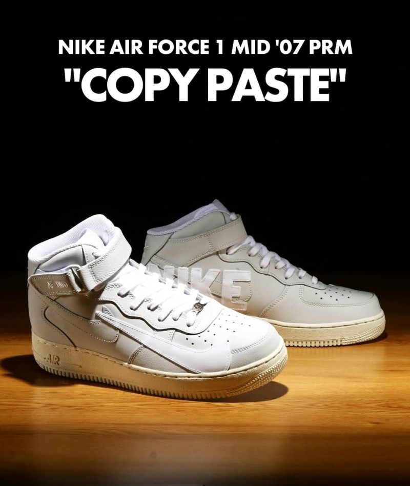 靴 Nike Air Force 1 Mid \"Copy Paste\" Nike Air Force 1 Mid 'Copy Paste' Starting off with a grey