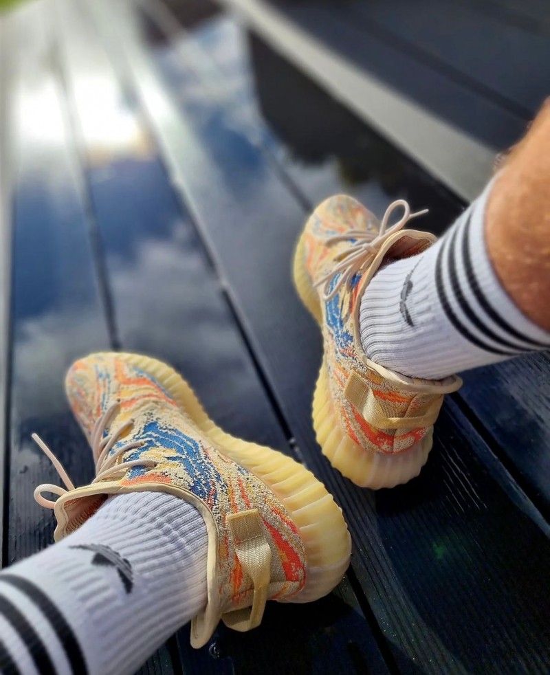 mx oat yeezy on feet