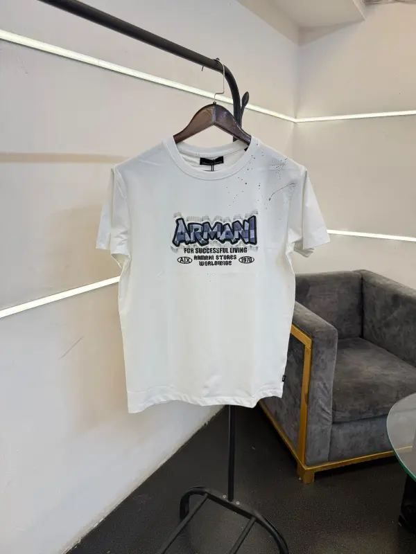 Arm aani white premium round neck Tshirt