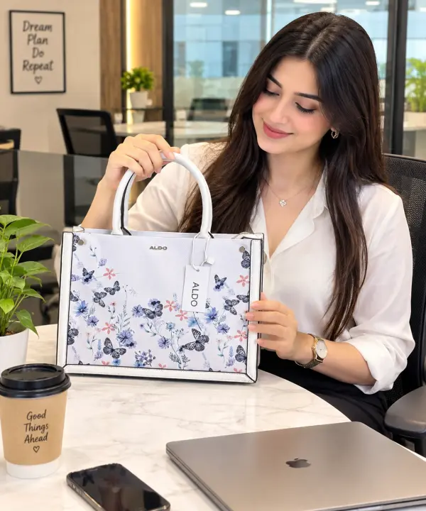 Alddo Daspais Premium Floral Tote Bag With DustBag & Small Wallet & Long Strap