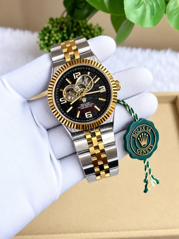 Rollex Land Dweller Automatic Tow Tone Black Dial AT477