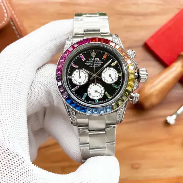 Rolee X Oyster Perpetual Rainbow Silver