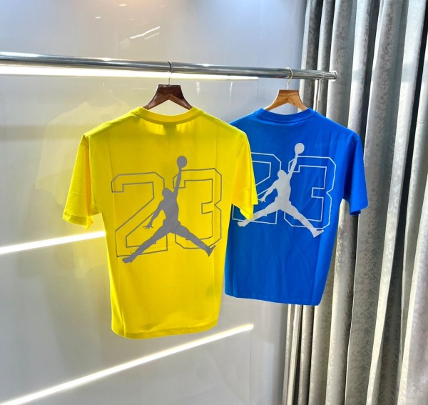 yellow and blue jordan shirt