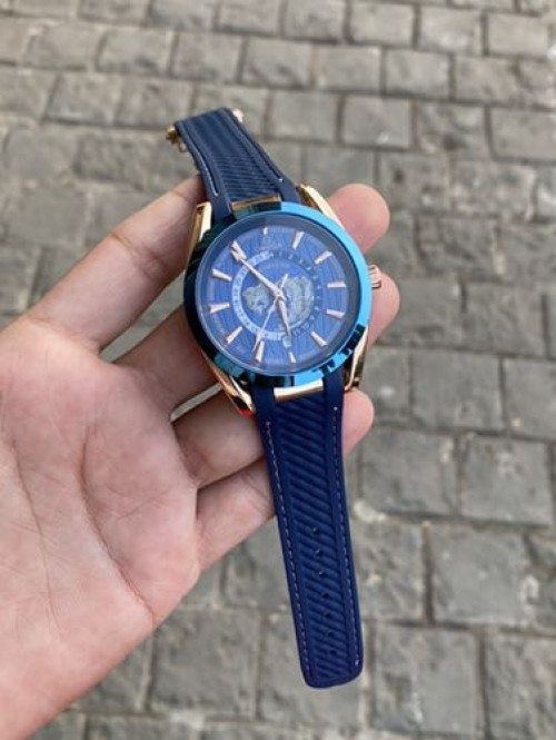 Alternative view of Omeg a Aqua Terra Automatic Blue Copper