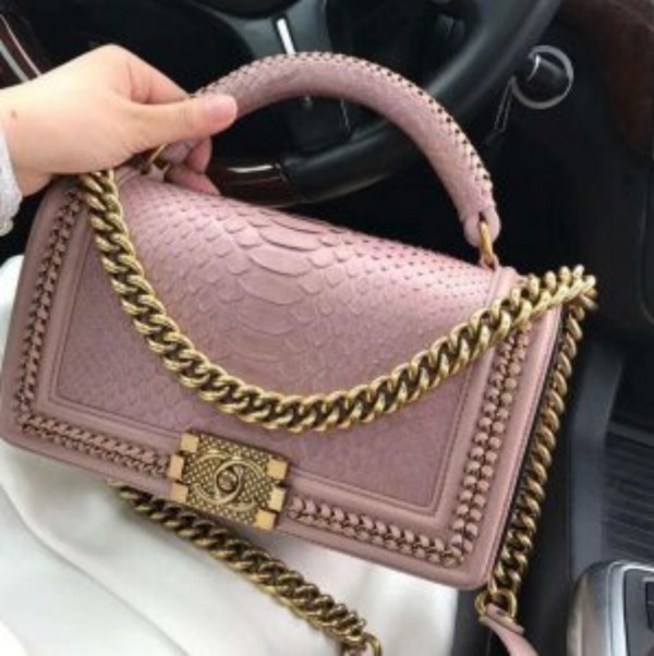 Chanel le boy python hot sale