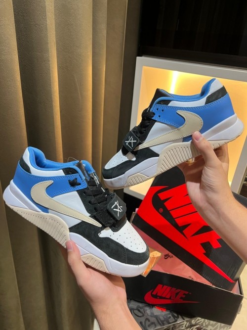 Travis Scott X Niike Air Jordan Cut The Check Black Blue