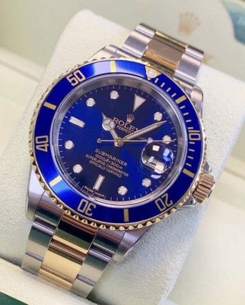 Rolex Submariner Silver Gold Blue YZ