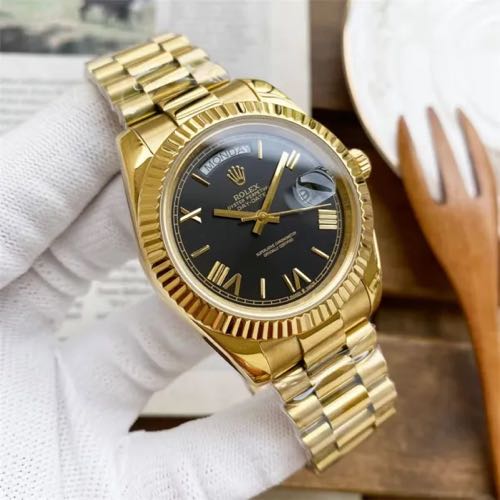 Rolex Day Date Gold Black Roman (YZ Quality)