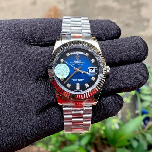 Rolex Day Date Silver Blue Dd YZ